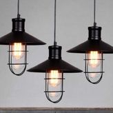 Mylights Retro Üçlü Masa Üsüt Sarkıt Avize Kafes 60 Cm