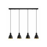 Mylights Rustik Vintage Dörtlü Masa Üstü Sarkıt Avize 100 Cm siyah