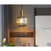 Mylights Rustik Vintage Füme Tekli Sarkıt Avize 20Cm siyah