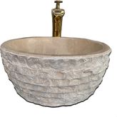 Mym Bej Mermer Dışı Tarama Kalın Kenar Lavabo