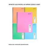 Mynote FLEX PASTEL DEFTER A4 40 YAPRAK ÇİZGİLİ 5 ADET