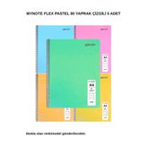 Mynote FLEX PASTEL DEFTER A4 80 YAPRAK ÇİZGİLİ 5 ADET