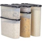 Mythriva Tupperware Oval Set 5 Li Siyah Kapak - Abanoz