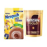 Nacario Nesquik Çikolatalı Toz Içecek 375 gr ve Nescafé Gold Çözünebilir Kahve Ekopaket, 200 G