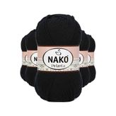 Nako 217 Siyah 5 Adet Pırlanta Amigurumi El Örgü İpi Yünü
