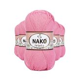 Nako 6740 5 Adet Pembe Pırlanta Amigurumi El Örgü İpi Yünü