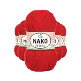Nako 6741 5 Adet Gelincik Kırmızı Pırlanta Amigurumi El Örgü İpi Yünü