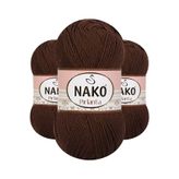 NAKO Pırlanta 3303 (KAHVERENGİ) Amigurumi El Örgü Ipi/yünü 1 Adet