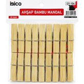 Nargo 20PCS Büyük Ahşap Bambu Mandal - 20 Adet