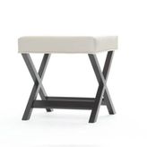 NarModern Bench Dark Beyaz Puf