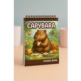 NaSaDAN Sevimli Capybara Sticker Book Sticker Defteri 8 Sayfa