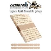 Naturel Gecmeli Dil Cubugu Dar 50 Li 1 Paket Centikli Tirtikli Gecirmeli Eklemeli Naturel Dondurma Cubugu Kesik Uclu Ahsap Cubuk