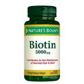 Nature's Bounty Biotin 5000 mcg İçeren 72 Kapsül
