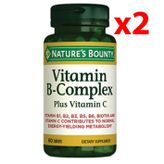 Nature's Bounty Vitamin B Complex Plus Vitamin C 2x60 Tablet