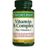 Nature's Bounty Vitamin B-Complex Plus Vitamin C 60 Tablet - Dezenfektan Hediyeli (%72 Alkol)