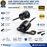 Navistar 4 Pin Mini Ahd 720P/ANALOG Ntsc 18.5 mm Balıkgözü Kelebek Tampon Uyumlu Su Geçirmez Arka Geri Görüş Kamerası