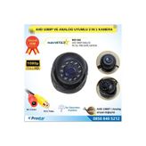 Navistar AHD 1080P ve Analog CVBS Pal Dönüştürülebilir Gece Görüşlü Mini Metal Dome Araç Kamerası