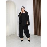 Nazzain Oversize Tül Gömlek - Standart - Siyah