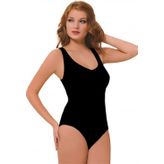 NBB 2979 Siyah Kalın Askılı Çıtçıtlı Body Kadın Korse