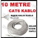 Ncpline İzmirnecip 10 Metre Cat6 Cat 6 Internet Ağ Kablosu Ethernet Lan Pc Modem
