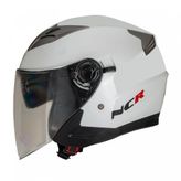 Ncr 708 Yarım Yazlık Kask Beyaz Güneş Vizörlü