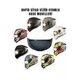 Ncr Rapid Kask Siyah Vizör Camı Standart