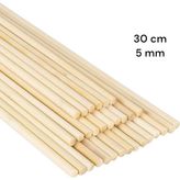 ncy Ahşap Bambu Tasarım Maket Çubukları 5 mm 30 cm 70 Adet