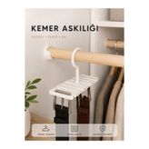 ND Shopping 6'lı Kemer Askılığı Dolap İçi Düzenleyici Askı Aparatı