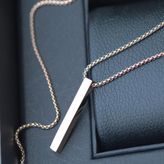 Necati Gün Dikdörtgen Rose Gold Çelik Plaka Kolye