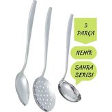 Nehir Sahra Sade 3'lü Servis Seti