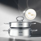 Nehir Silver 4 Parça Paslanmaz Çelik Sahan Seti (18-20 cm) - Gümüş