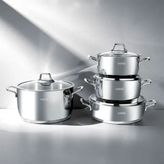 Nehir Silver Klasik 8 Parça Gri Çelik Tencere Seti