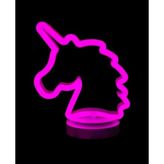 Neon Işıklı Unicorn Masa Gece Lambası - 1 Ay
