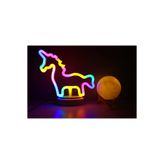 Neon Unicorn ve 3 D LED Küre
