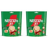Nescafe 3ü1 Arada Fındık Aromalı Granül Kahve 10'lu Paket (2 Adet) - 17,5 gr