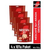 Nescafe 3Ü1 Arada Original Çözünebilir Kahve 17,5G 10'Lu Paket 10X4