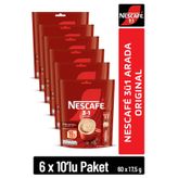 Nescafe 3ü1 Arada Original Çözünebilir Kahve 17,5g 10'lu Paket 10X6