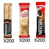 Nescafe Classıc 2gr x200 Adet +Gold 2gr 200 Adet +Coffee Mate 5gr x200 Adet - Granül - 2 gr