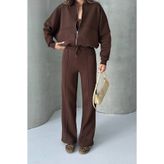 Neşeli Butik kadın şardonlu üç iplik eşofman takımı GTS018