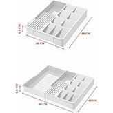 Nesto Home Maxi Ayarlanabilir Kayar Kızaklı Çekmece Içi Kaşıklık Bıçaklık - Beyaz