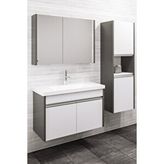 Netdeko Aden 80 Cm Banyo Dolabı - Boy Dolap Dahil Antrasit
