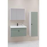 Netdeko Alice 80 Cm Banyo Dolabı Bgn Aynalı - Boy Dolap Dahil Beyaz