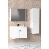 Netdeko Avien 80 cm Banyo Dolabı Bgn Aynalı - Boy Dolap Hariç - Beyaz