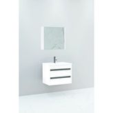 Netdeko Levante 65 Cm Beyaz Lavabolu Banyo Dolabı Bgn Aynalı - Boy Dolap Hariç