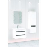 Netdeko Levante 65 Cm Beyaz Lavabolu Banyo Dolabı Cmr Aynalı - Boy Dolap Dahil