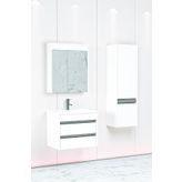 Netdeko Levante 65 Cm Beyaz Lavabolu Banyo Dolabı Npl Aynalı - Boy Dolap Dahil