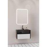Netdeko Sable 65 Cm Siyah Lavabolu Banyo Dolabı - Siyah Beyaz Siyah / Beyaz