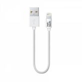 Nettech NT-26 Beyaz 20 cm Plastik Lightning Şarj ve Data Kablosu