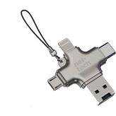 Nettech NT-CR03 Lighting + Type-C + Micro To USB Sd Kart Okuyucu - Gri