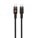 Nettech NT-DC32 60 W Plastik 100 cm Siyah Type-C to Type-C Şarj ve Data Kablosu